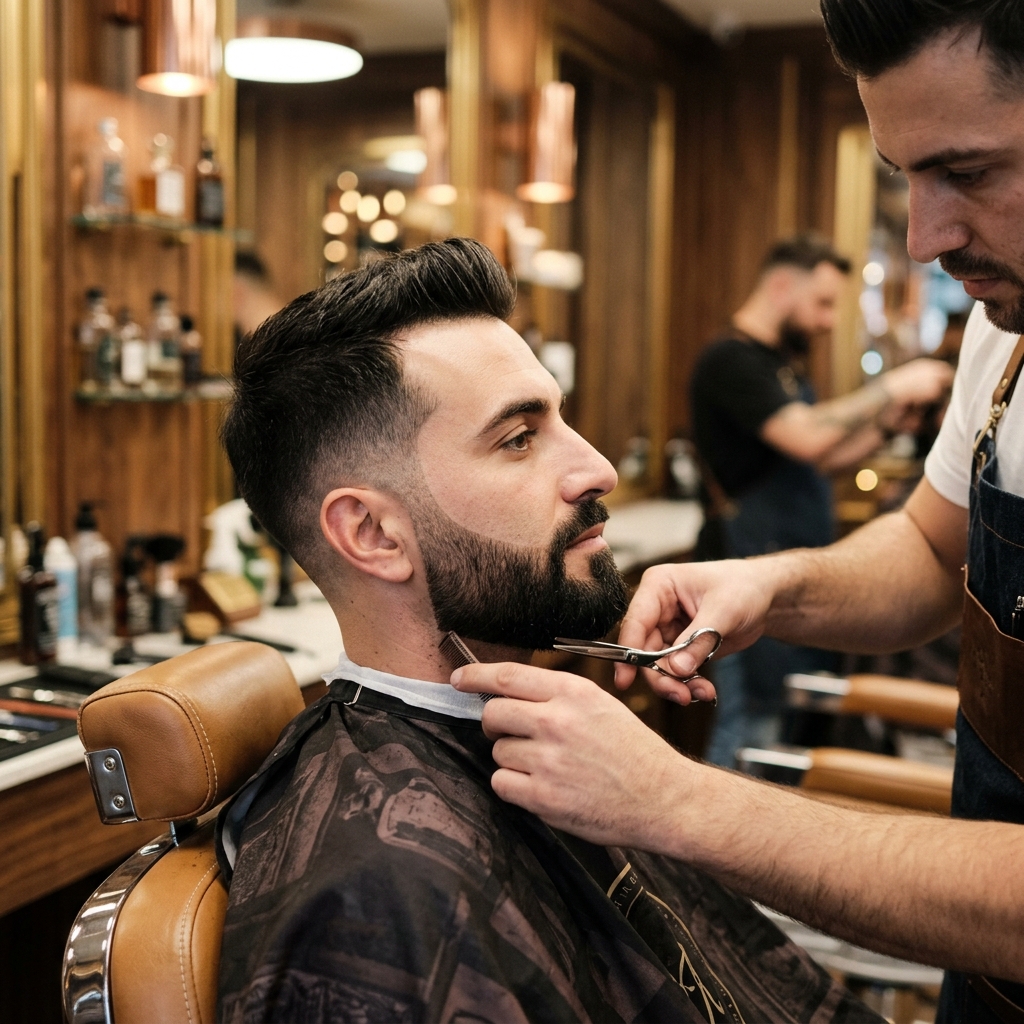 Präziser Haarschnitt & Bartpflege - Premiere der Haare